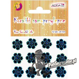 Dżety kryształki samoprzylepne KWIATKI 2cm, 12szt. JET-3072 ALIGA