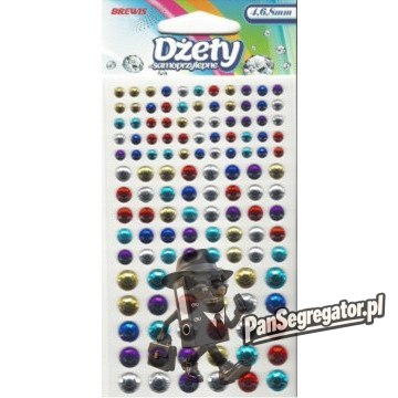 Dżety samoprzylepne 4,6,8mm mix kol. (125szt.) DS76 BREWIS