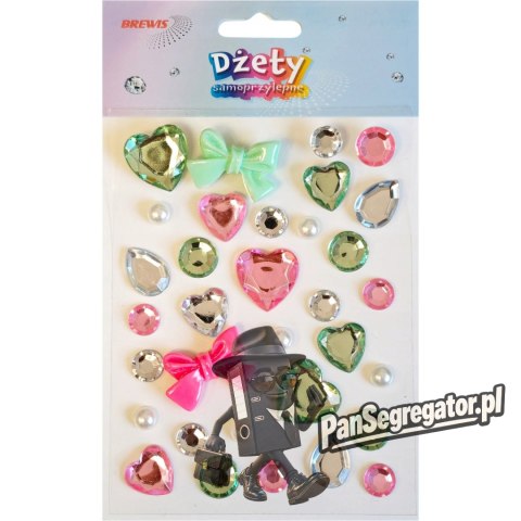 Dżety samoprzylepne DS107 kokardy, serca BREWIS