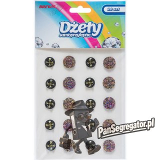 Dżety samoprzylepne odcienie grafitowego 20szt. DS69 BREWIS