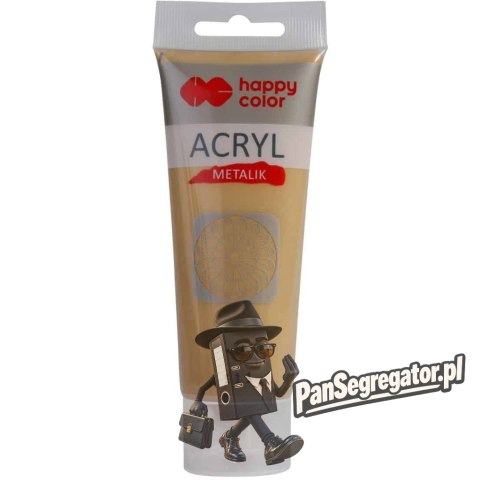 Farba akrylowa 75ml czyste złoto metallik HA 7370 0075-111 HAPPY COLOR