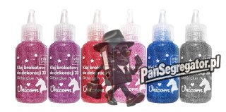 Klej brokatowy do dekoracji 3D 20ml UNICORN 24szt. INTERDRUK