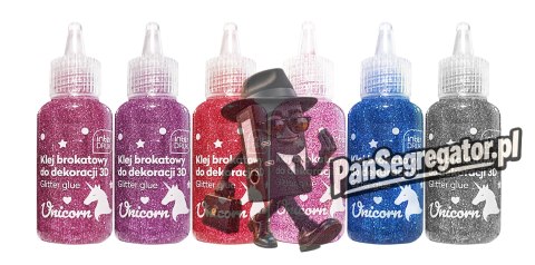 Klej brokatowy do dekoracji 3D 20ml UNICORN 24szt. INTERDRUK