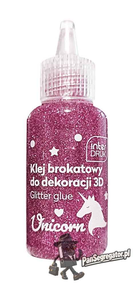 Klej brokatowy do dekoracji 3D 20ml UNICORN 24szt. INTERDRUK