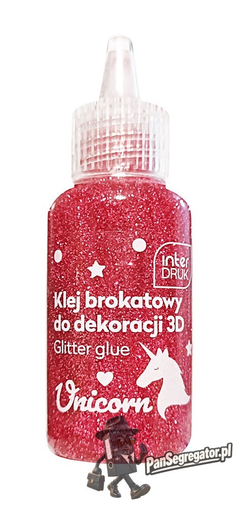 Klej brokatowy do dekoracji 3D 20ml UNICORN 24szt. INTERDRUK