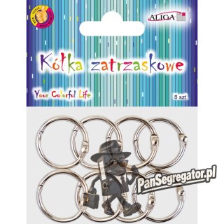 Kółka zatrzaskowe metalowe 2,5cm, 8szt. PH-8848 ALIGA