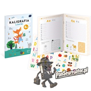 Kolorowanka A4 16k z naklejkami KALIGRAFIA + zadania INTERDRUK