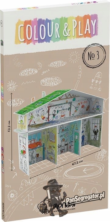Kolorowanka składana 3D XXL Domek tylko dla chłopaków PD-000203 MONUMI