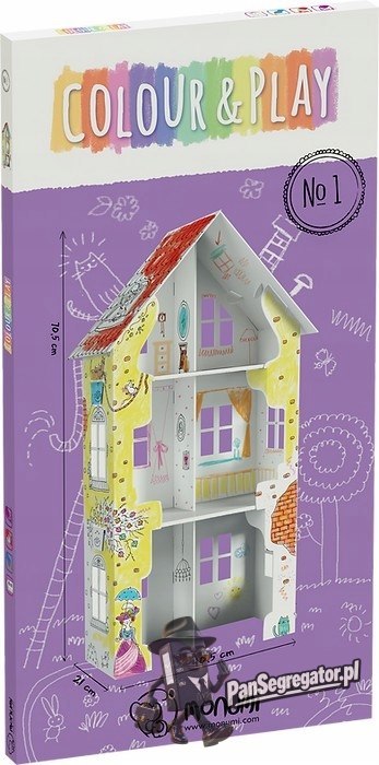 Kolorowanka składana 3D XXL Domek ul.Fiołkowa 4 PD-000201 MONUMI