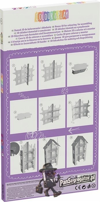 Kolorowanka składana 3D XXL Domek ul.Fiołkowa 4 PD-000201 MONUMI