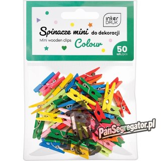 Kolorowe spinacze do dekoracji MINI 50szt. INTERDRUK