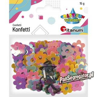 Konfetti kwiaty 19mm mix kol. pastelowych 15g 472900 TITANUM