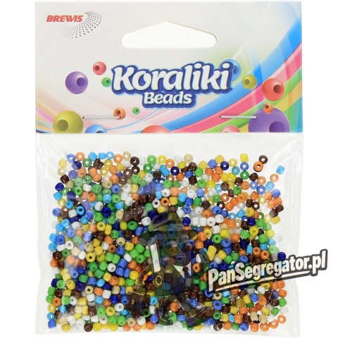 Koraliki akrylowe 35mm mix kolorów (30g) KZ9 BREWIS