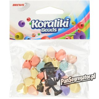 Koraliki akrylowe mix. kolorów pastel KX8 (20g) KZ8 BREWIS