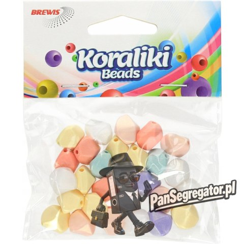Koraliki akrylowe mix. kolorów pastel KX8 (20g) KZ8 BREWIS