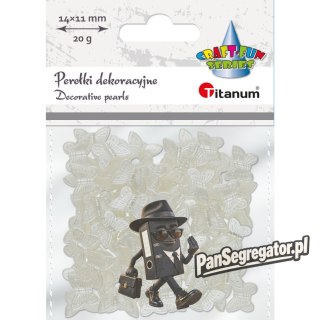 Koraliki perełki motylki 20g, 14x11mm 649894 TITANUM