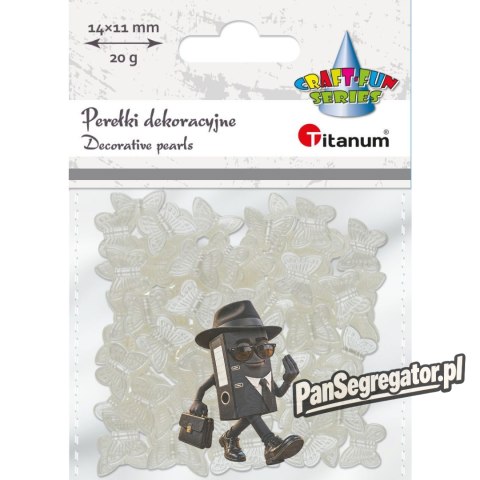 Koraliki perełki motylki 20g, 14x11mm 649894 TITANUM