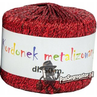 Kordonek metalizowany 2mmx50m czerwony KOB-04 ALIGA
