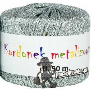 Kordonek metalizowany 2mmx50m srebrny KOB-02 ALIGA