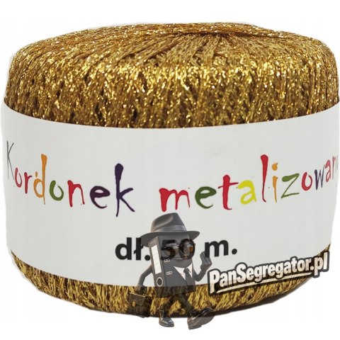 Kordonek metalizowany 2mmx50m złoty KOB-01 ALIGA