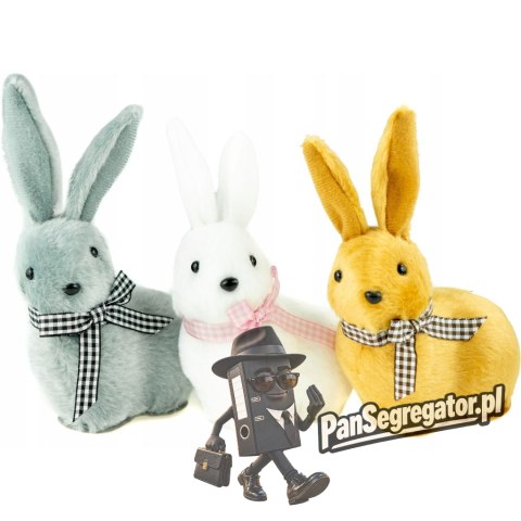 Króliczki Wielkanocne mix kol. wys.13 cm (3 szt.) WKZ-8092 ALIGA