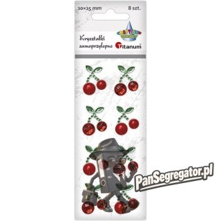 Kryształki Craft-Fun Series 8 szt. cherry czerwono-zielony 506550 TITANUM