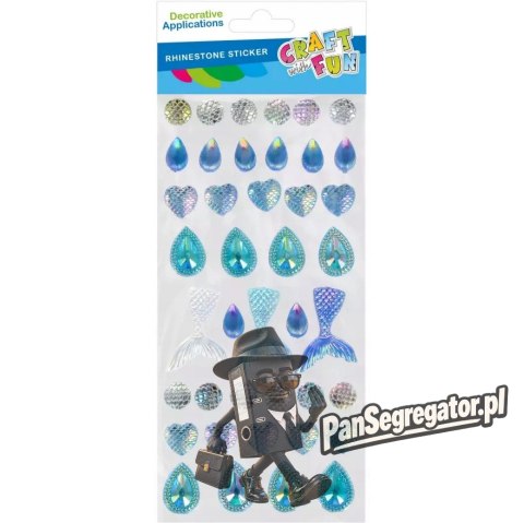 Kryształki samoprzylepne Syrenka niebieskie CRAFT WITH FUN 567265