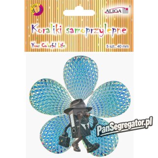Kryształki samoprzylepne łezki opalizujące 40 mm, (5 szt.) JET-3300 ALIGA