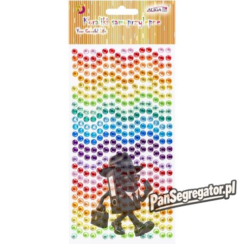 Kryształki samoprzylepne mix kol. 6mm JET-1268 ALIGA