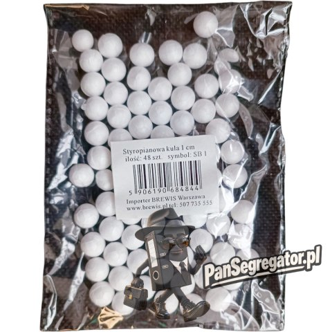 Kulki styropianowe 1cm, (48 sztuk) SB1 BREWIS
