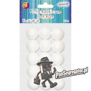 Kulki styropianowe perłowe 30mm 15szt. KSB-1629 ALIGA