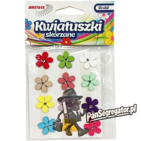 Kwiatuszki skórzane (12 sztuk) KS1 BREWIS