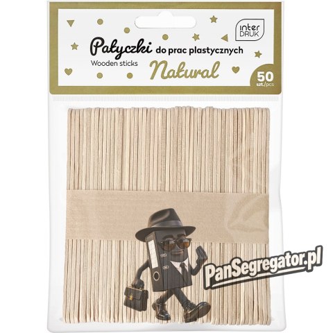 Naturalne patyczki do prac plastycznych 113x10 50szt. INTERDRUK