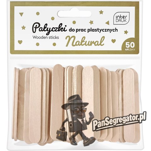 Naturalne patyczki do prac plastycznych 65x10 50szt. INTERDRUK