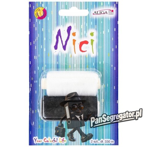 Nici czarna i biała 2szt. x 330m NIT-0292 ALIGA