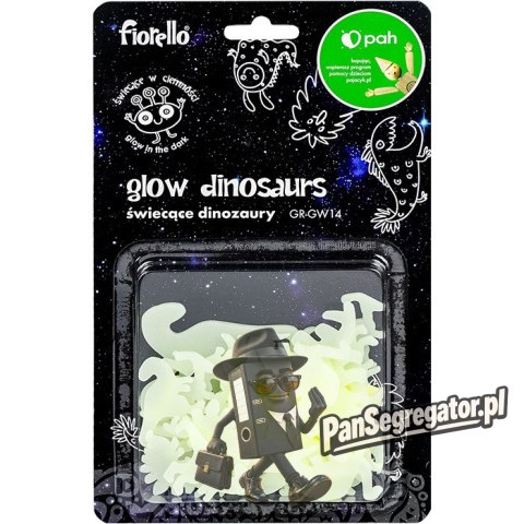 Ozdoby fluorescencyjne DINOZAURY miks 24szt. GR-GW14 170-2810 FIORELLO
