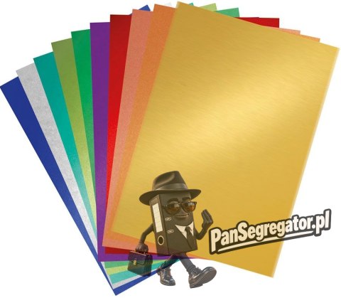 Papier metalizowany A4 10 kolorów 180g 487249 TITANUM