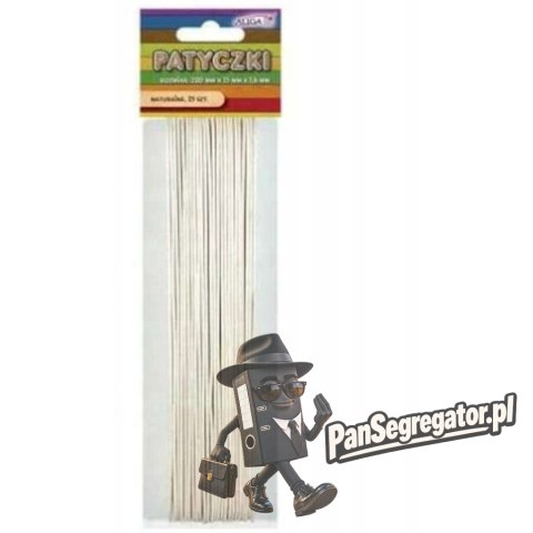 Patyczki PK-0029 bezbarwne (25szt.) 200x25x1.6mm ALIGA