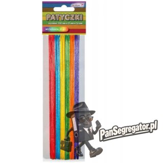 Patyczki PK-0036 mix kol. (25szt.) 200x25x1.6mm ALIGA