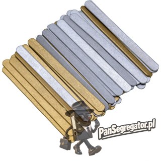 Patyczki drewniane metalizowane złote, srebrne 114mm PKM114 BREWIS