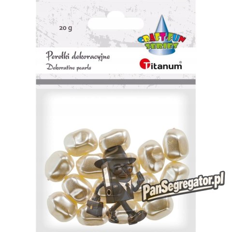 Perełki dekoracyjne białe perłowe 20g 390961 TITANUM