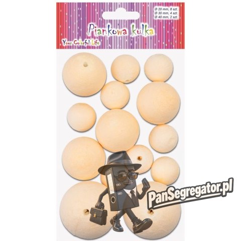 Piankowa kulka MW-1000 mix 20mm-8szt, 30mm-4szt, 40mm -2szt ALIGA