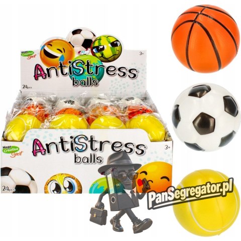 Piłka antystresowa 7cm SPORT mix 459749 MEGA CREATIVE