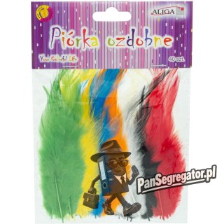 Piórka 8-12 cm, mix kol. (40 szt.) P-3318 ALIGA