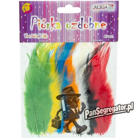 Piórka 8-12 cm, mix kol. (40 szt.) P-3318 ALIGA