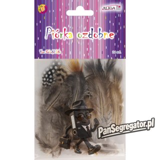 Piórka mix kolorów 3-8 mm (24 szt.) P-2519 ALIGA