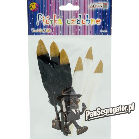 Piórka ozdobne 6 szt. 16,5 cm PD-3257