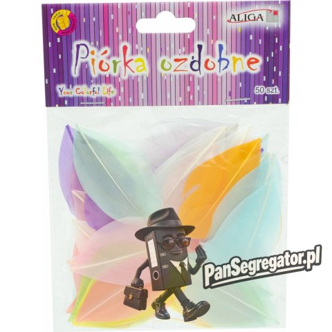 Piórka pastelowe mix 4-8 cm (50 szt.) P-3288 ALIGA