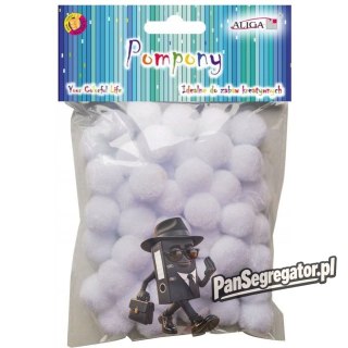 Pompony POM-401 białe 2cm op.60szt.