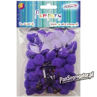 Pompony POM-405 fioletowe 2cm op.60szt. ALIGA